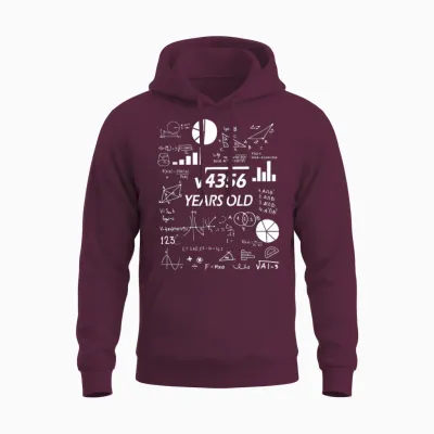 66 Anniversaire Math Carré Racine Unisex Hoodie - Maroon