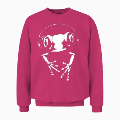 Dj Rock Acid Bigtree Frog Unisex Sweatshirt - Heliconia