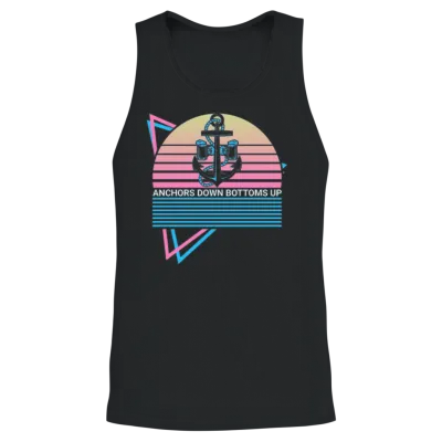 Funny Boating Retro Unisex Tank Top - Black