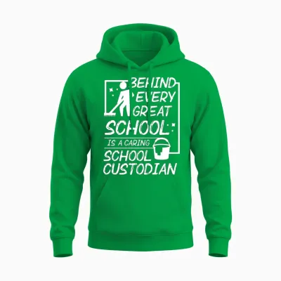 Funny School Custodian Unisex Hoodie - Irish Green