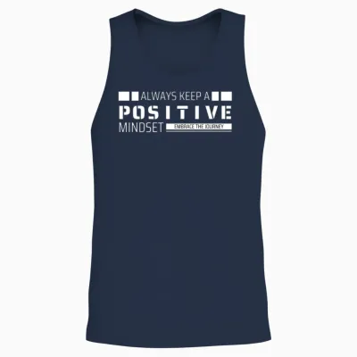 Always Keep a Positive Mindset Unisex Tank Top - Navy