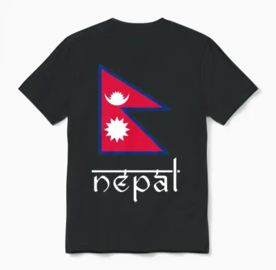 Nepal Flag, Nepalese Nepal Unisex T-Shirt - Black