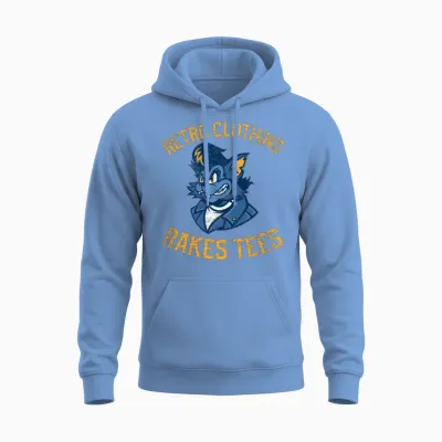 Retro Unisex Hoodie - Carolina Blue
