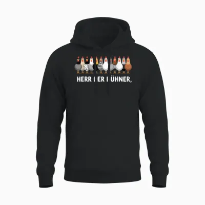 Herr Der Hühner Unisex Hoodie - Black