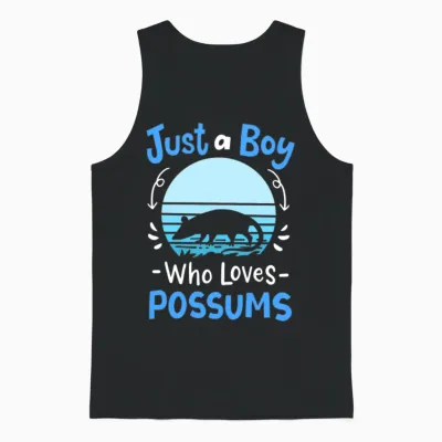 Possum Possum Lover Retro Unisex Tank Top - Black