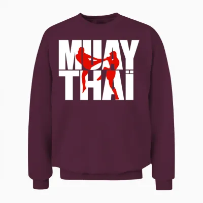Muay Thai Unisex Sweatshirt - Maroon