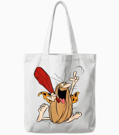 Captain Caveman Captain Caveman Unga Bunga Tote Bags - White