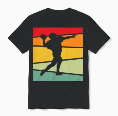 Football Retro Unisex T-Shirt - Black