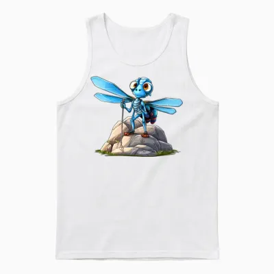 Dragonfly Mountaineer / Hiking Dragonflies Unisex Tank Top - White