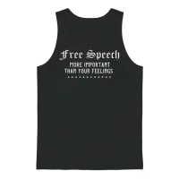 Free Speech Freedom First 1st Amendment Censorship Unisex Tank Top - Black – 1