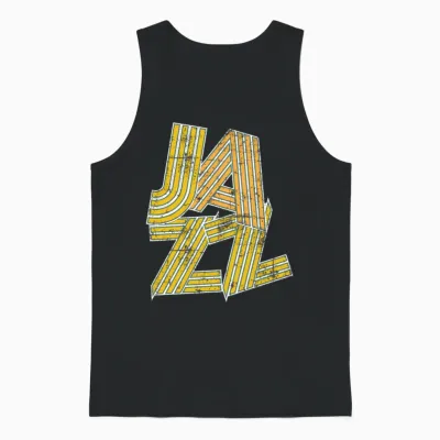Jazz Retro Unisex Tank Top - Black