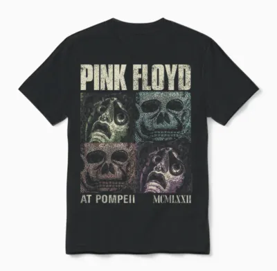 Pink Floyd in Concert at Pompéi Memento Mori T-Shirt, Black, S Unisex T-Shirt - Black