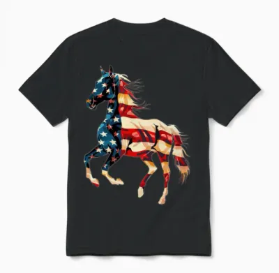Horse Unisex T-Shirt - Black