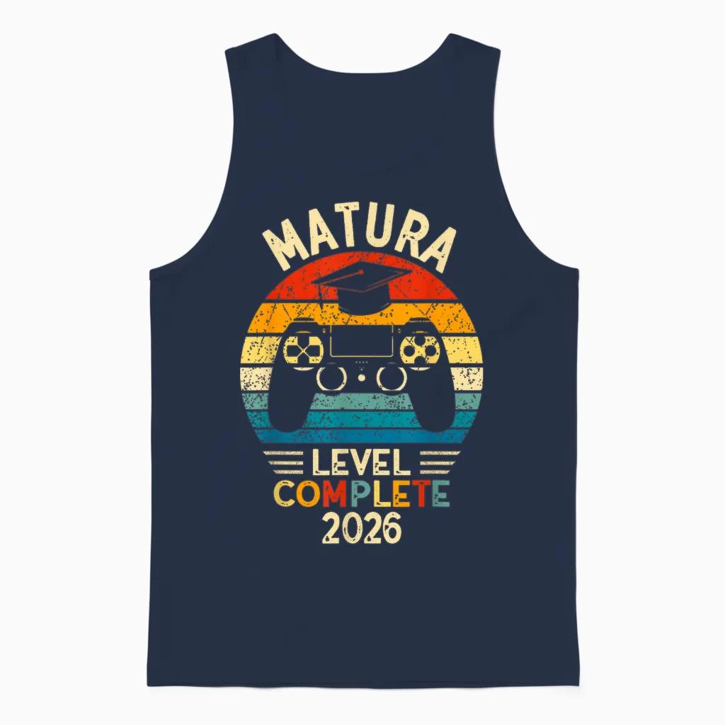 Matura Level Complete 2026 Unisex Tank Top in Navy
