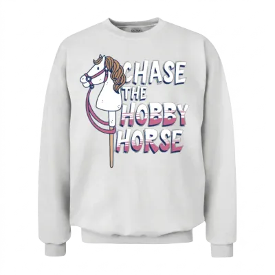 Hobby Horsing Chase the Hobby Horse Unisex Sweatshirt - White