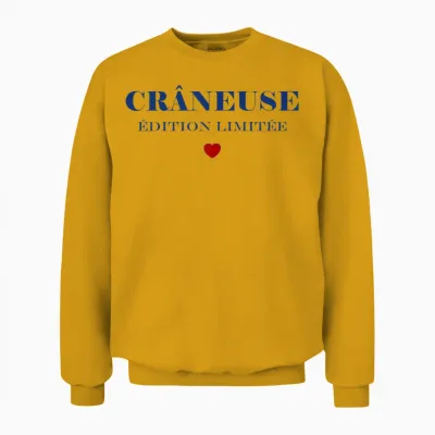 Citation Fille Crâneuse Phrase Drôle Humour Craneuse Unisex Sweatshirt - Gold
