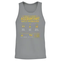 Accountant Safety Info Unisex Tank Top - Sport Grey – 2