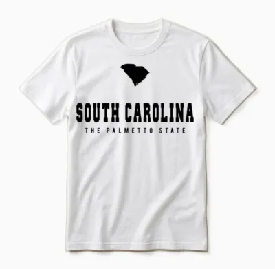 South Carolina Shape Unisex T-Shirt - White