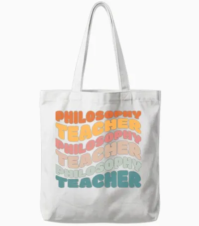 Philosophy Teacher Vintage Retro Tote Bags - White
