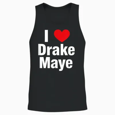 I Love Drake Fan Support Design – Bold Heart Graphic Unisex Tank Top - Black