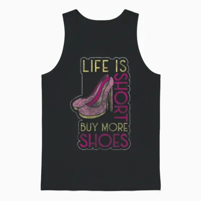 Shoe Lover Boots Sneakers Pumps Unisex Tank Top - Black