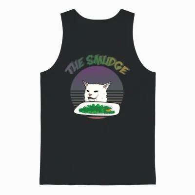 Smudge the Cat Meme Unisex Tank Top - Black