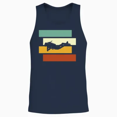 Diving Retro Unisex Tank Top - Navy