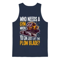 Snow Plowing Truck Driver Essentials Snow Plow Unisex Tank Top - Navy – 1