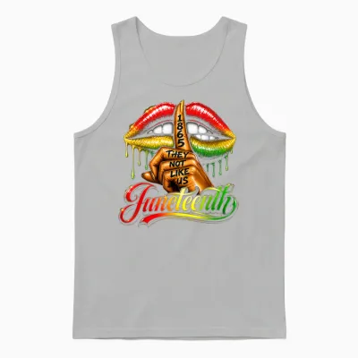 They Don't Like Us Juneteenth 1865 Pride Gift for Men Women Unisex Tank Top - Ash