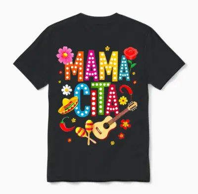 Cinco De Mayo Mamacita Mexikanische Mama Cita Muttertag Lustig Unisex T-Shirt - Black