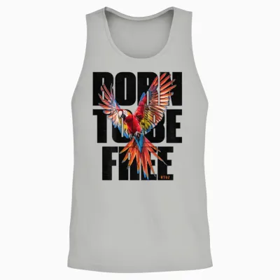 Hip Hop Vintage Graffiti Y2k Edgy Urban Backprint Streetwear T-Shirt, Gray Unisex Tank Top - Ash