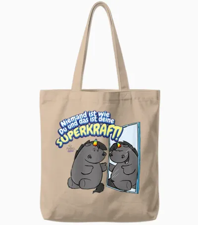 Pummeleinhorn - Grummeleinhorn Superkraft Tote Bags - Natural