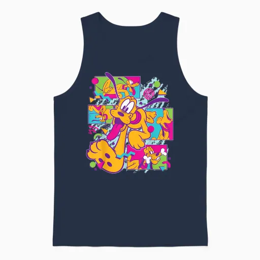 Disney - Pluto Vintage Unisex Tank Top in Navy