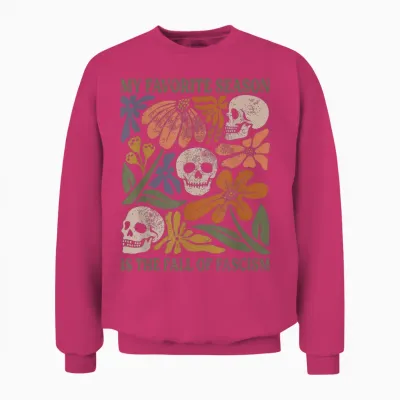 Halloween Retro My Favorite Season Is the Fall of Fascism Unisex Sweatshirt - Heliconia