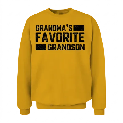 Grandma S Favorite Grandson Unisex Sweatshirt - Gold