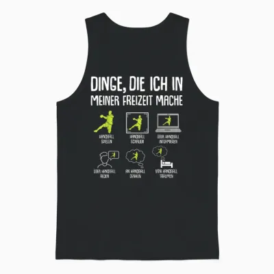 Handballer Handball Boys Children's Men's T-Shirt, Black Unisex Tank Top - Black