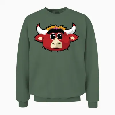 Benny the Bull Unisex Sweatshirt - Military Green