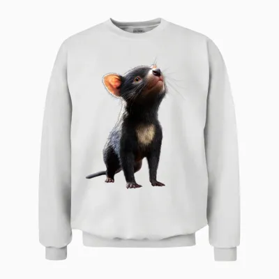 Tasmanian Devil Marsupial Tasmania Cute Prey Devil Unisex Sweatshirt - White