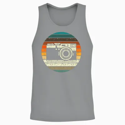 Vintage Retro Camera Photographer Unisex Tank Top - Sport Grey