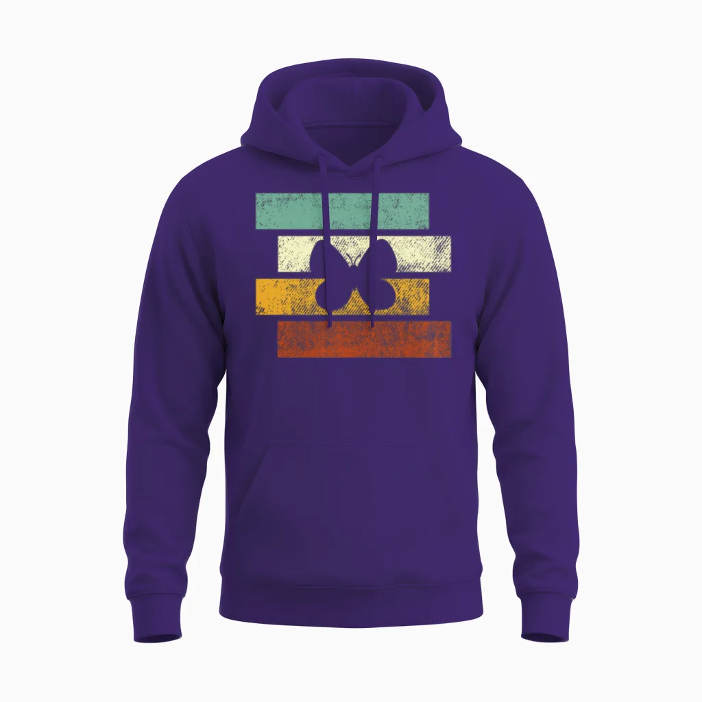 Butterfly Retro Unisex Hoodie in Purple