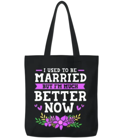 I Used to Be Married Funny Divorce Tote Bags - Black