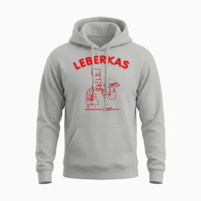 Leberkas Designs T-Shirt, White Unisex Hoodie - Ash
