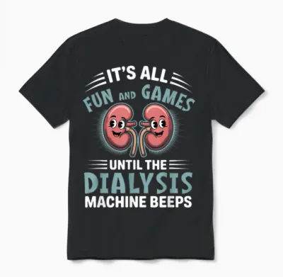 It's All Fun and Games Until the Dialysis Machine Nurse Unisex T-Shirt - Black