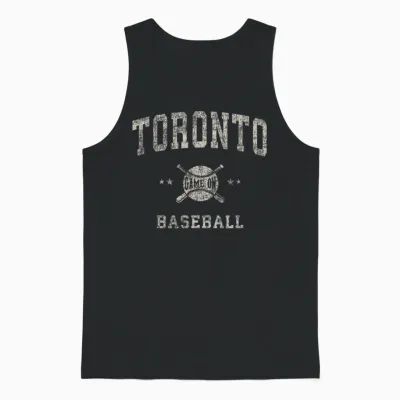 Toronto Vintage Baseball Throwback Retro Design Unisex Tank Top - Black