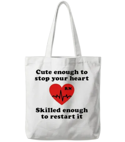 Cute Enough to Stop Your Heart Skilled Restart It Tote Bags - White