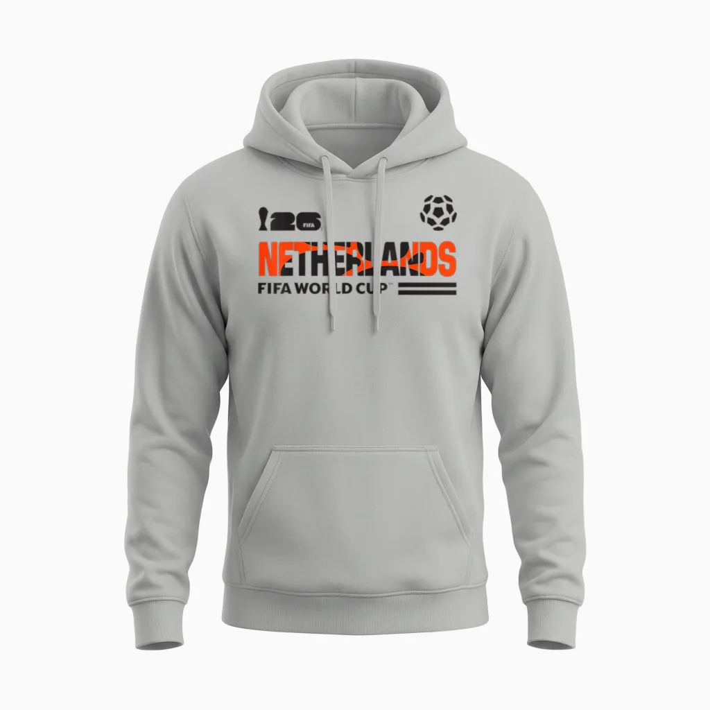 Fifa World Cup26 Qualifier Netherlands Unisex Hoodie in Ash