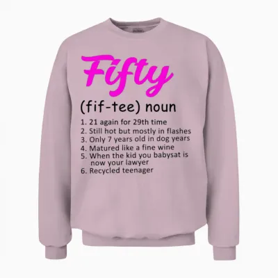 50th Birthday Unisex Sweatshirt - Light Pink