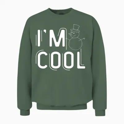 Cool Best Selling Snowman Design Unisex Sweatshirt - Military Green