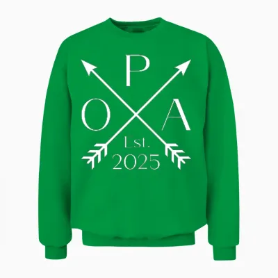 Befördert Zum Opa Est. 2025 Stolzer Opa 2025 Unisex Sweatshirt - Irish Green