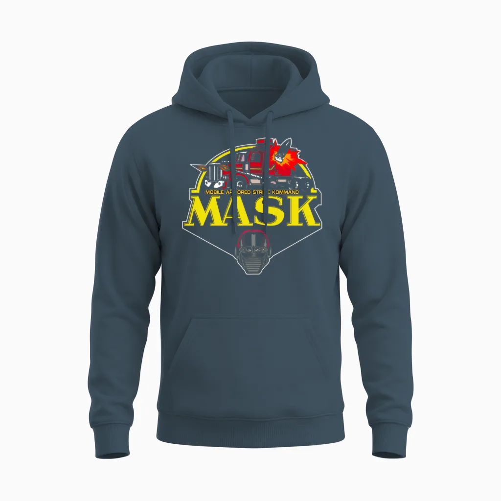 Mask Classic 80's Cartoon Series Unisex Hoodie in Dark Heather